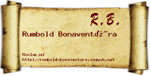 Rumbold Bonaventúra névjegykártya